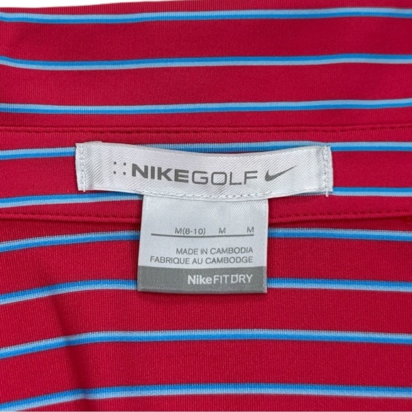 Nike Women's Fit Dry Golf Tank Red and Blue Stripes Size Medium - Picture 3 of 7